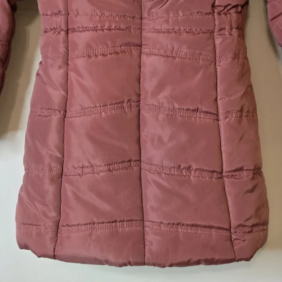 Calvin Klein Girl's Size 6 Dusty pink zipper front hooded puffer jacket - Picture 7 of 8
